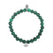 Bracelet CO88 Perles en Malachite avec motif fleur de lotus 8CB-17043 - PRECIOVS