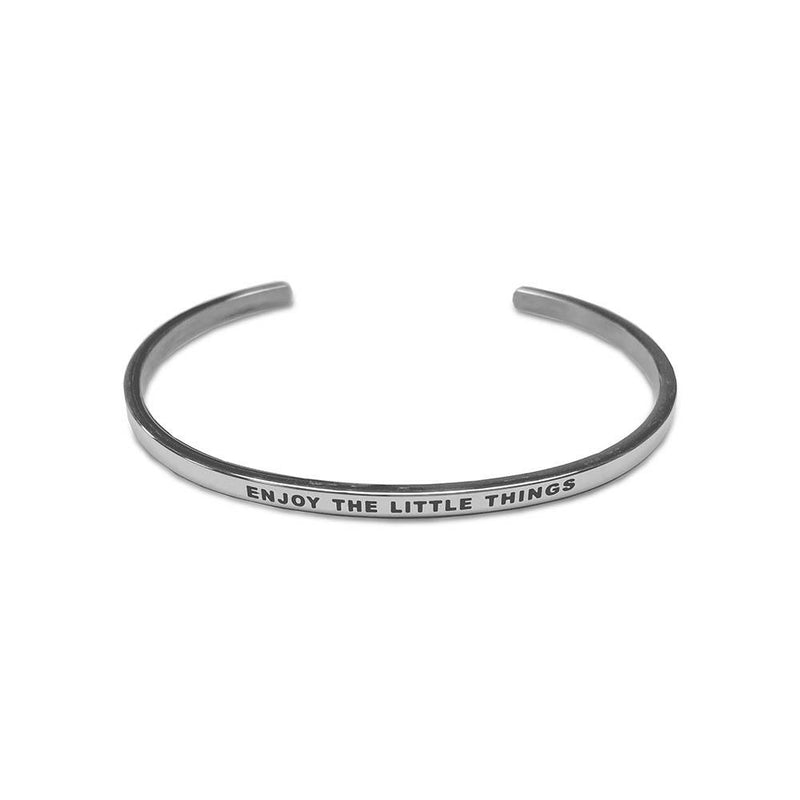 Bracelet CO88 Enjoy The Little Things acier argent 8CB-19010 - PRECIOVS