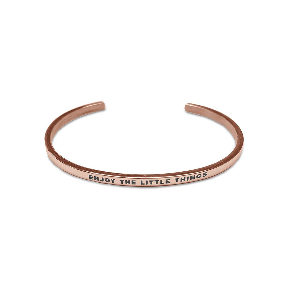 Bracelet CO88 Enjoy The Little Things acier rose gold 8CB-19012 - PRECIOVS