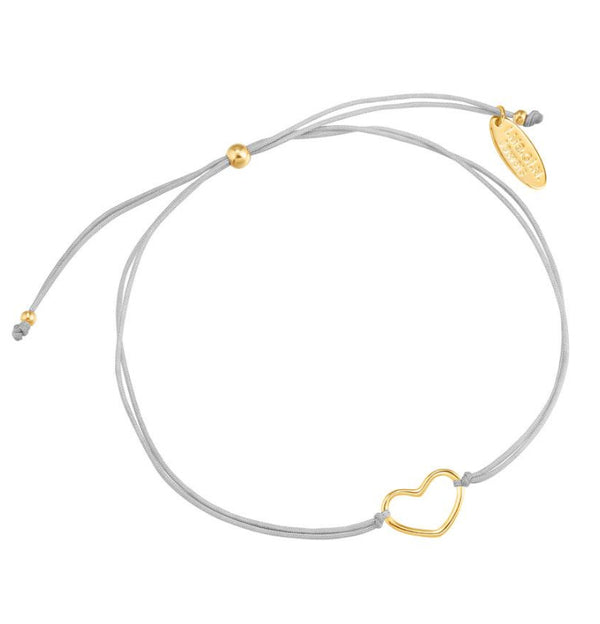 Bracelet I.Ma.Gi.N Jewels Br Heart Corde Grey Or Jaune - PRECIOVS