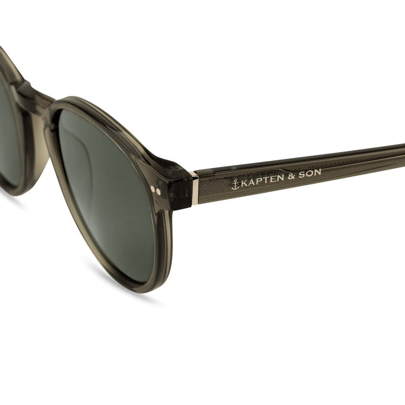 Lunettes de Soleil Kapten & Son Marais Transparent Olive Green - PRECIOVS