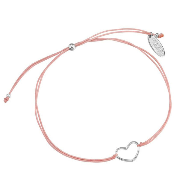 Bracelet I.Ma.Gi.N Jewels Br Heart Corde Rose Argent - PRECIOVS