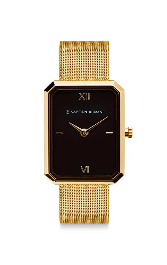 Montre Kapten & Son Grace Gold Black Mesh - PRECIOVS