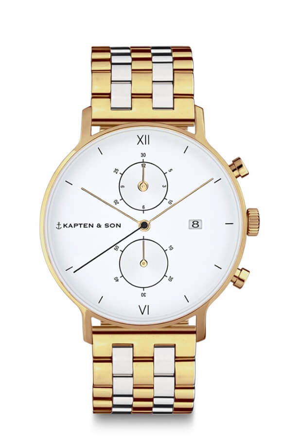 Montre Kapten & Son Chrono Gold Bicolor Steel - PRECIOVS