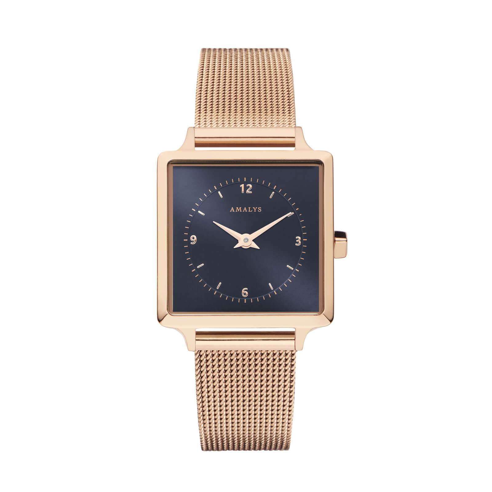Montre Amalys Margot Mesh Rose Gold/Sunray Navy Blue AMW-004 - PRECIOVS