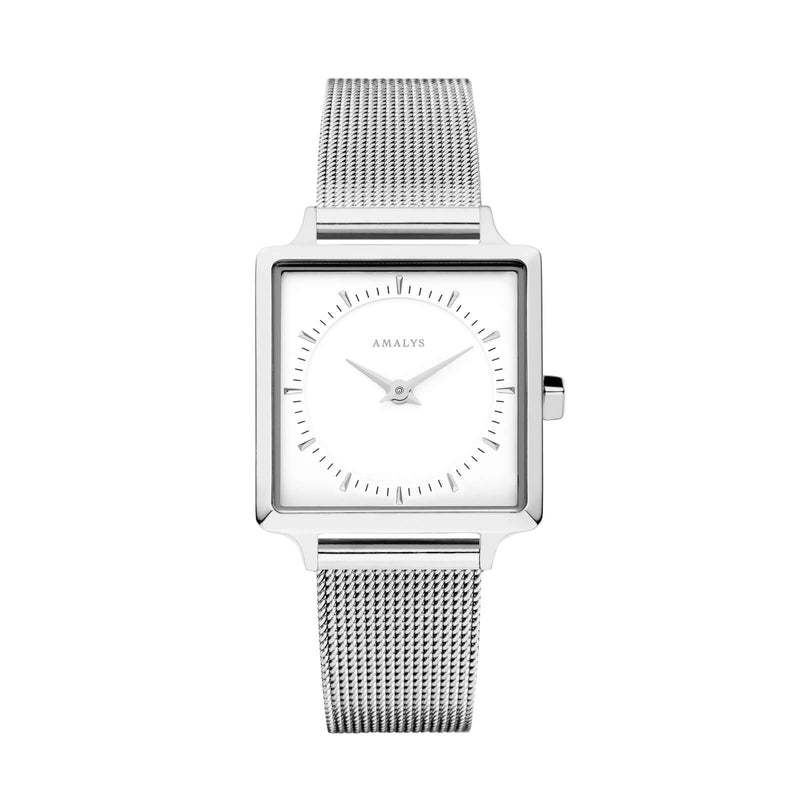 Montre Amalys Claire Mesh Silver/White AMW-007 - PRECIOVS