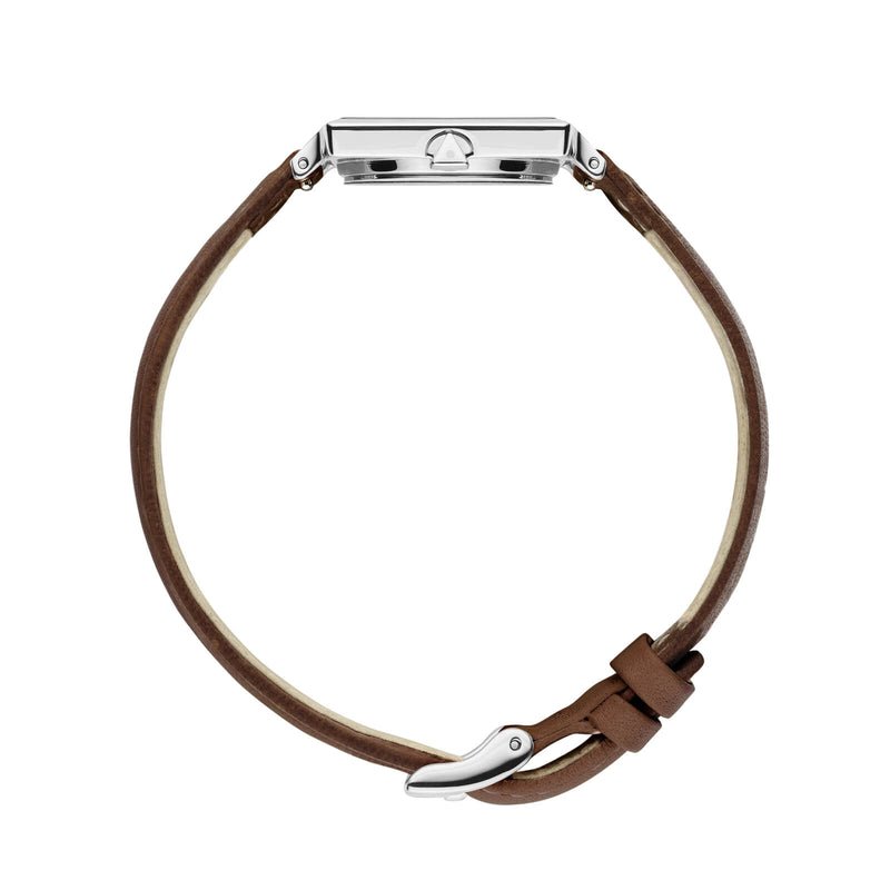 Montre Amalys Lila Silver/White Tobacco Brown AMW-009 - PRECIOVS