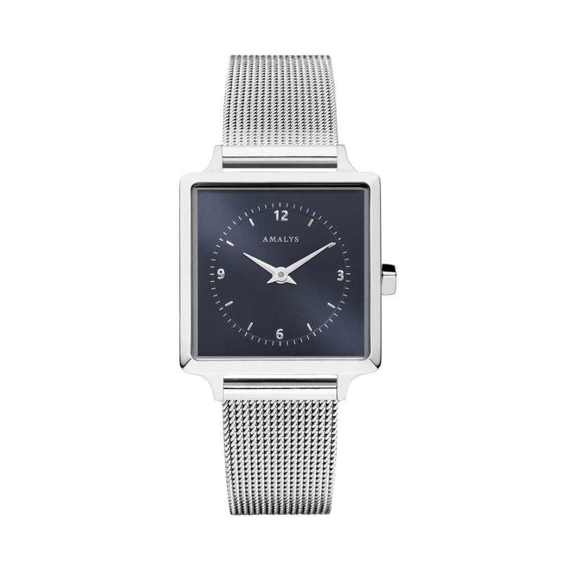 Montre Amalys Chloé Mesh Silver/Sunray Navy Blue AMW-011 - PRECIOVS