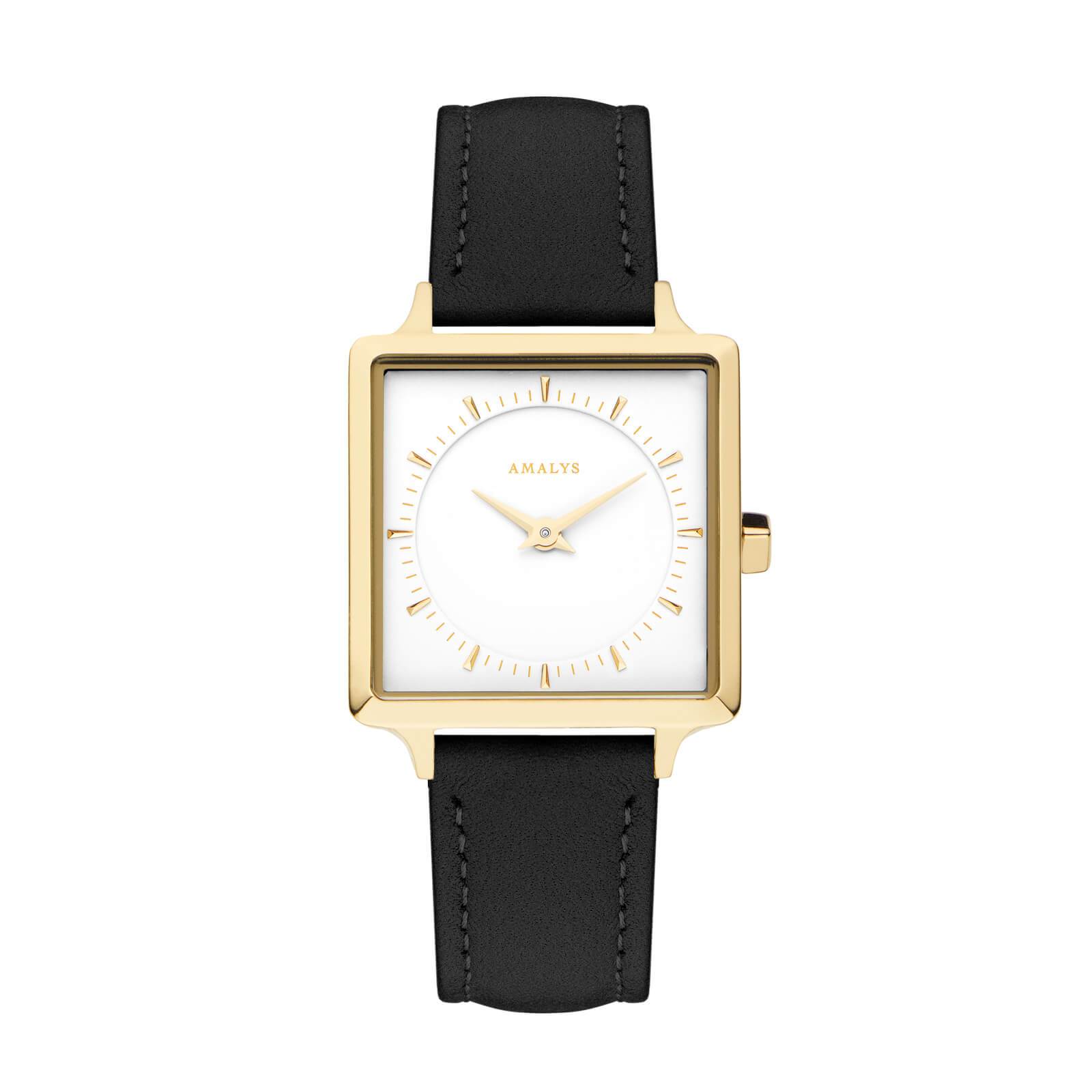 Montre Amalys Diane Gold/White Black Suede AMW-013 - PRECIOVS