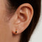 Boucles d'oreilles PDPaola Black Solitary argent plaqué or et pierres précieuses - PRECIOVS