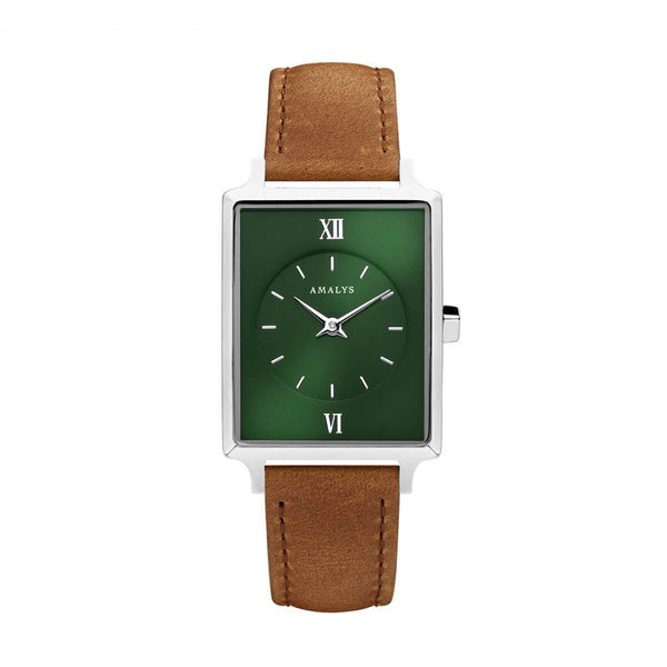 Montre Amalys Adèle Silver Green/Brown - PRECIOVS