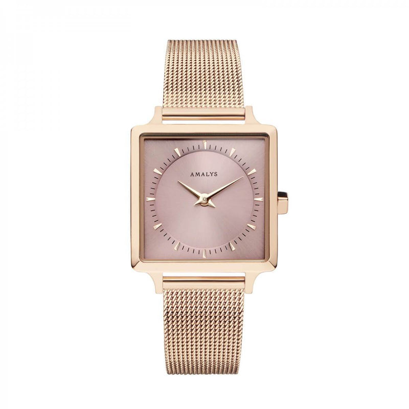 Montre Amalys Alice Rose Gold/Sunray Pink Mesh - PRECIOVS