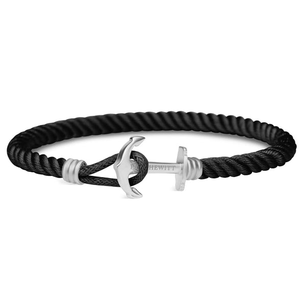 Bracelet Paul Hewitt Ancre PHREP Lite Acier Inoxydable Nylon Noir - PRECIOVS