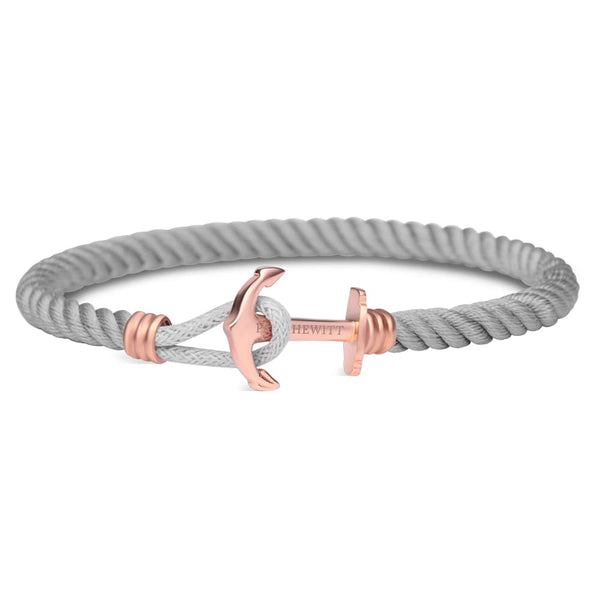 Bracelet Paul Hewitt Ancre PHREP Lite IP Or Rosé Nylon Gris - PRECIOVS