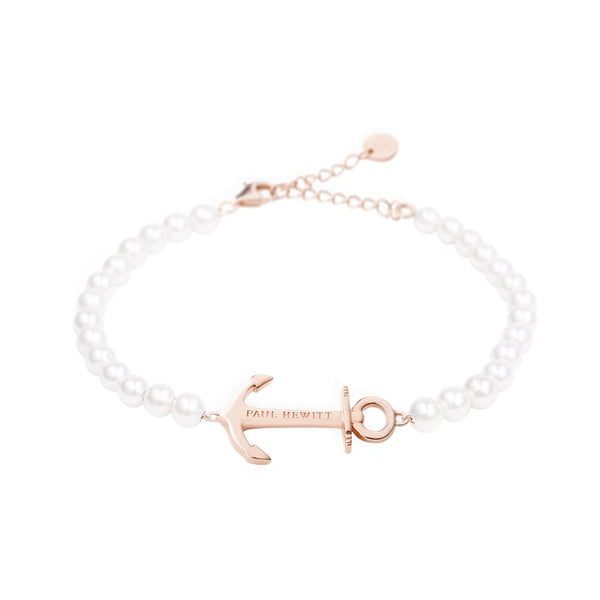 Bracelet Paul Hewitt Anchor Spirit Pearl IP Or Rosé - PRECIOVS