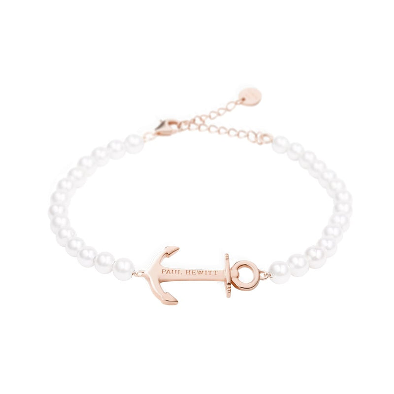 Bracelet Paul Hewitt Anchor Spirit Pearl IP Or Rosé - PRECIOVS