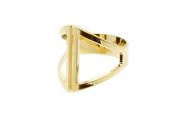 Bague ajustable MYA BAY 2 triangles BA-18 G - PRECIOVS