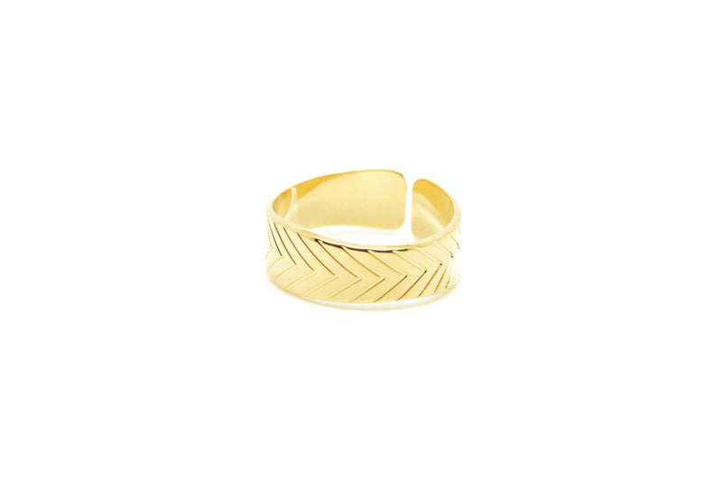 Bague ajustable MYA BAY Bague texture feuille BA-30.G - PRECIOVS