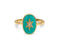 Bague MYA BAY Étoile du nord , émaillée turquoise BA-72.G - PRECIOVS