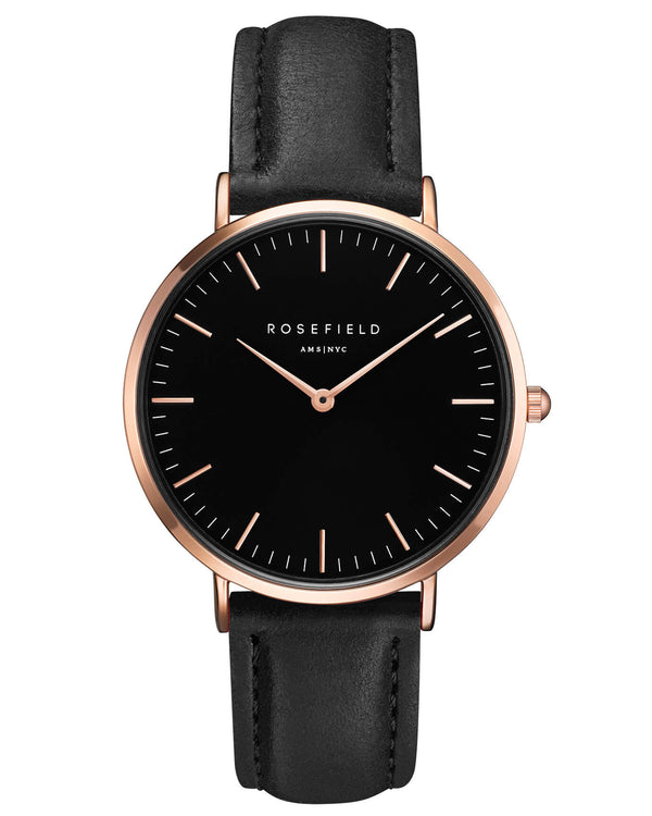 Montre Rosefield The BOWERY Black Black Rose Gold BBBR-B11 - PRECIOVS