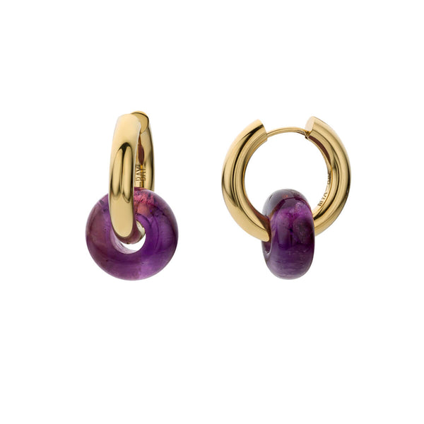 Boucles D'oreilles MYA BAY Violet Donut BO-167.G - PRECIOVS