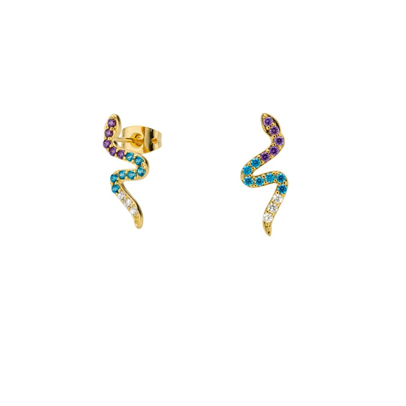 Boucles d'oreilles MYA BAY Purple Rainbow Little Serpiente BO-176.G - PRECIOVS
