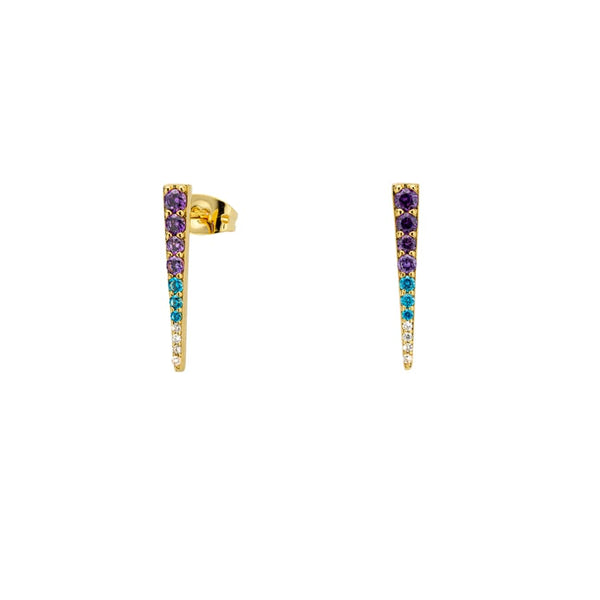 Boucles d'oreilles MYA BAY Purple Rainbow Ice Pick BO-178.G - PRECIOVS