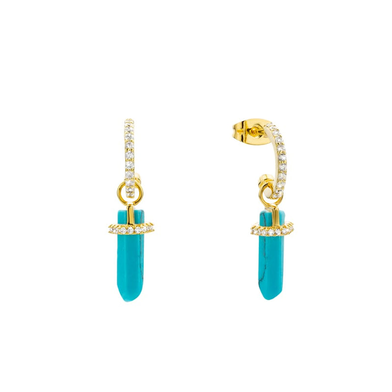 Boucles d'oreilles MYA BAY Turquoise Crystal BO-182.G - PRECIOVS