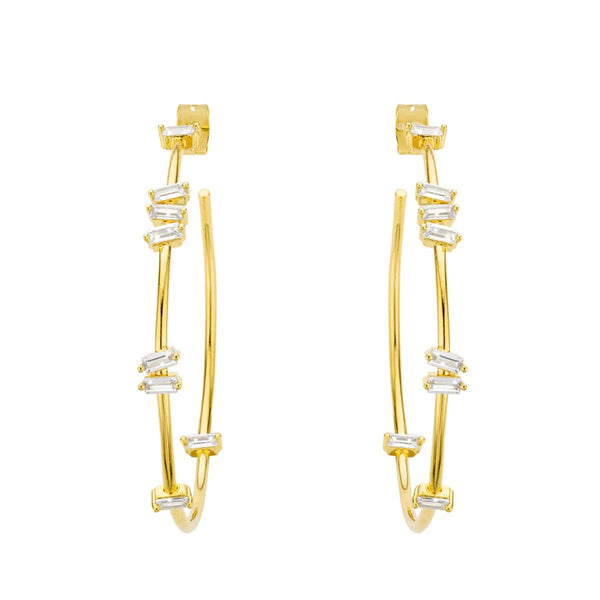 Boucles d'oreilles MYA BAY Baguette Hoops BO-190.G - PRECIOVS