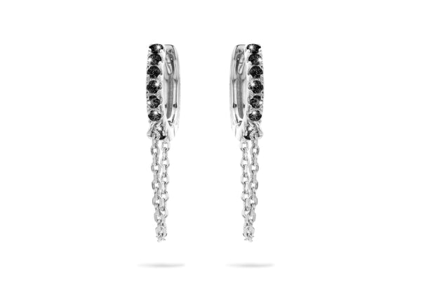 Boucles d'oreilles MYA BAY Jaipur - Pierres noires BO-44.S - PRECIOVS