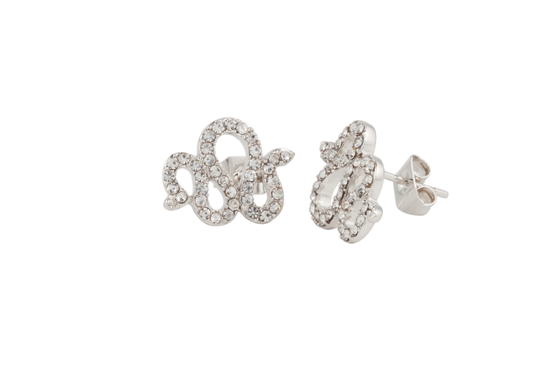 Boucles d'oreilles MYA BAY serpent - pierres blanches BO-SE-01.S - PRECIOVS