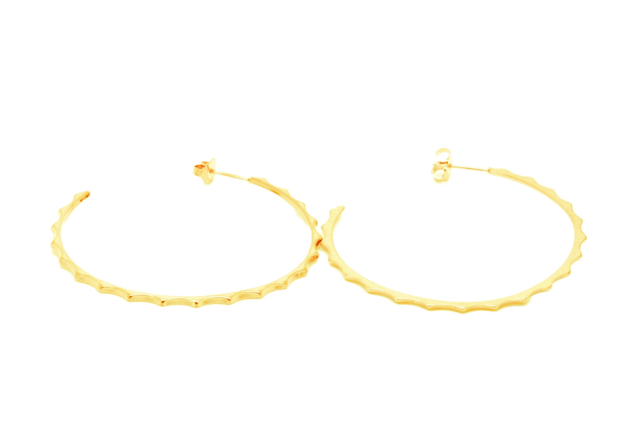 Boucles d'oreilles MYA BAY Grandes Créoles, pic BOC-03 G - PRECIOVS