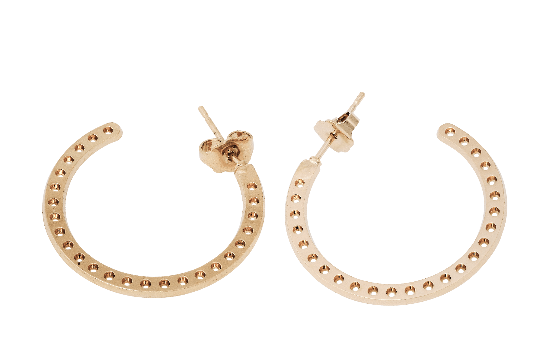 Boucles d'oreilles MYA BAY Petites créoles perforées BOC-08.G - PRECIOVS