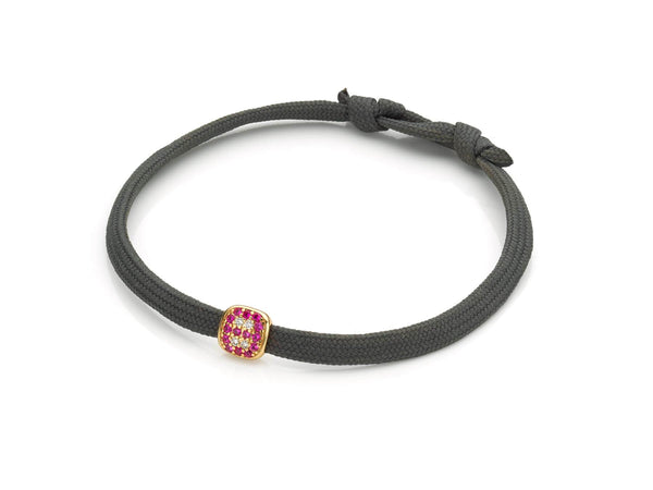 Bracelet MYA BAY Carré, pierres blanches et fushia BR-55 - PRECIOVS