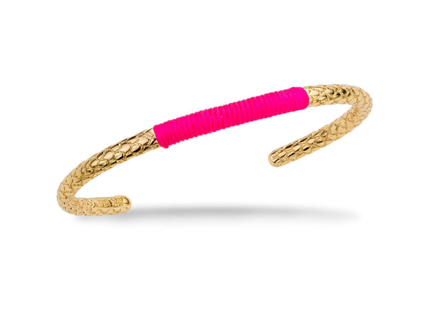 Bracelet MYA BAY Python, fil rose fluo BR-63.G - PRECIOVS