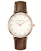 Montre Rosefield The BOWERY White Brown Rose Gold BWBRR-B3 - PRECIOVS