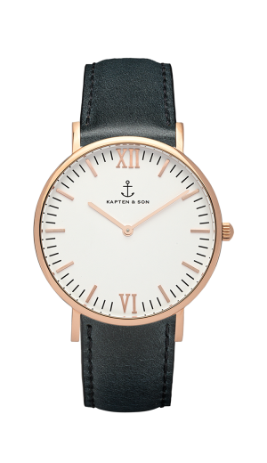Montre Kapten & Son Black Leather - PRECIOVS