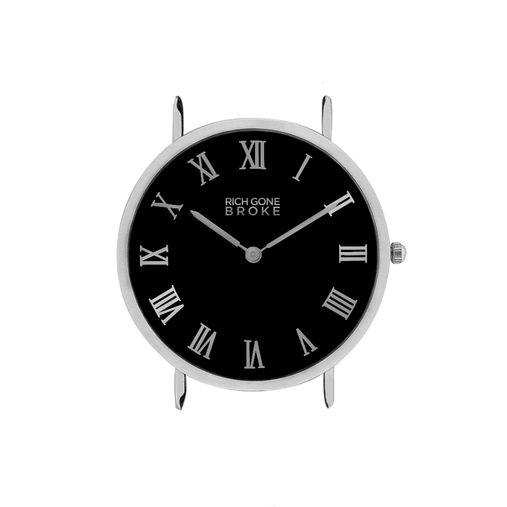 Boîtier de montre RICH GONE BROKE Silver Black Marcel - PRECIOVS