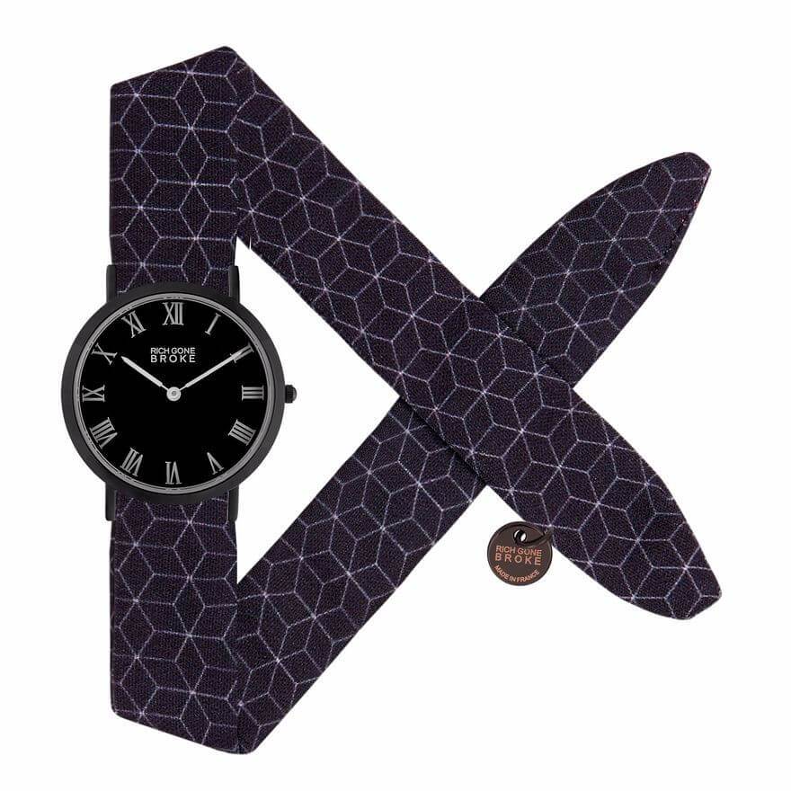 Montre RICH GONE BROKE Black Silver Marcel Dark Graphic - PRECIOVS