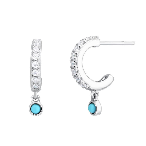 Boucles d'oreilles I.Ma.Gi.N Jewels Bo ring june turquoise Argent - PRECIOVS