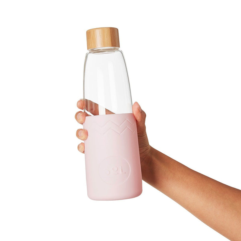 Bouteille réutilisable SoL Cups Perfect Pink en verre borosilicate 850ml - PRECIOVS