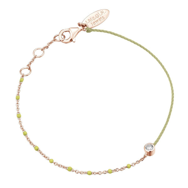 Bracelet I.Ma.Gi.N Jewels Br enamel duo fluo yellow Rose Gold - PRECIOVS