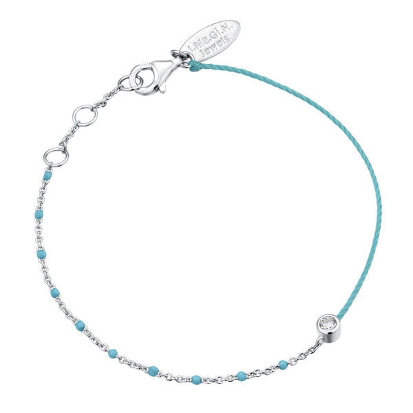 Bracelet I.Ma.Gi.N Jewels Br enamel duo turquoise Argent - PRECIOVS