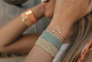 Bracelet I.Ma.Gi.N Jewels Br enamel duo fluo yellow Rose Gold - PRECIOVS