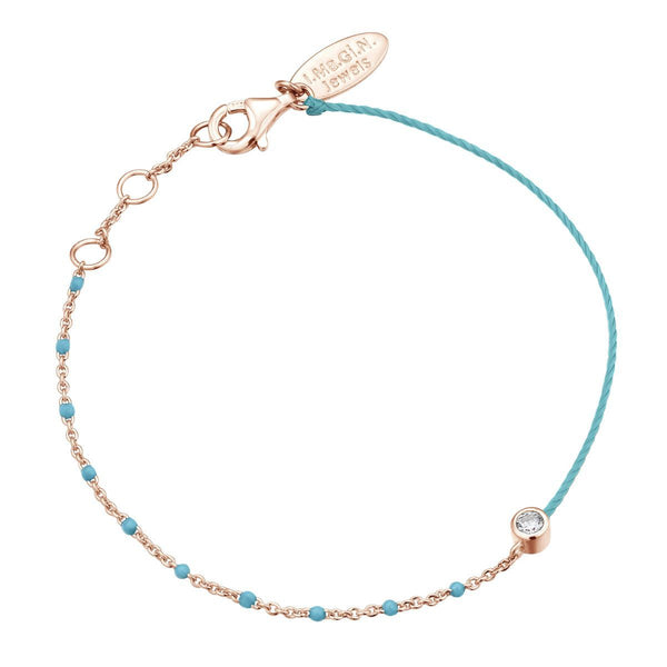 Bracelet I.Ma.Gi.N Jewels Br enamel duo turquoise Rose Gold - PRECIOVS