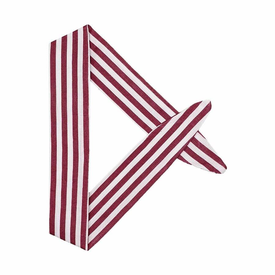 Bracelet tissu pour montre RICH GONE BROKE Burgandy Stripe - PRECIOVS