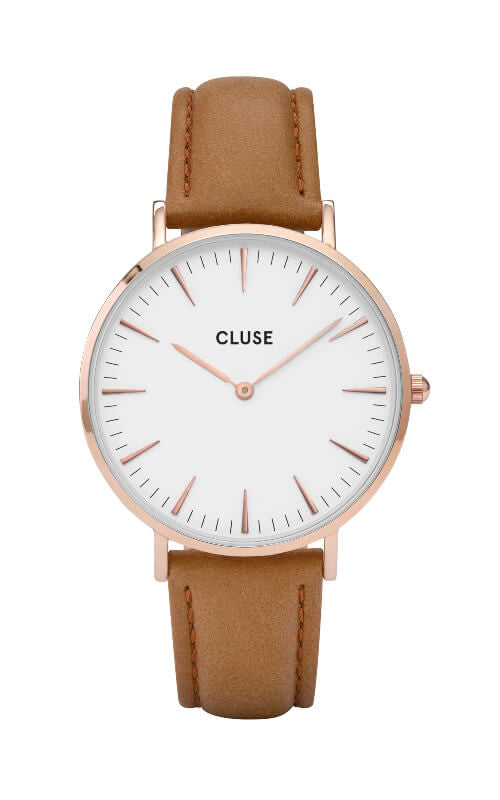 Montre CLUSE La Bohème Rose Gold White-Caramel CL18011 - PRECIOVS