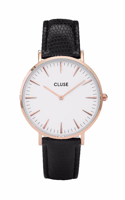 Montre CLUSE La Bohème Rose Gold White/Black Lizard CL18037 - PRECIOVS