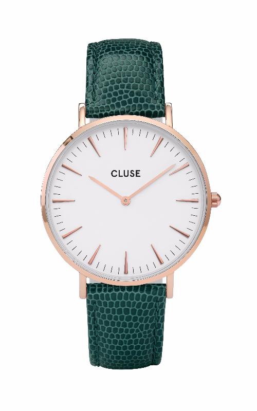 Montre CLUSE La Bohème Rose Gold White/Emerald Lizard CL18038 - PRECIOVS