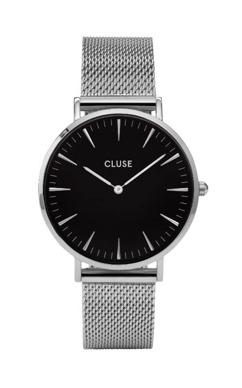 Montre CLUSE La Bohème Boho Chic Mesh Silver-Black CW0101201004 - PRECIOVS